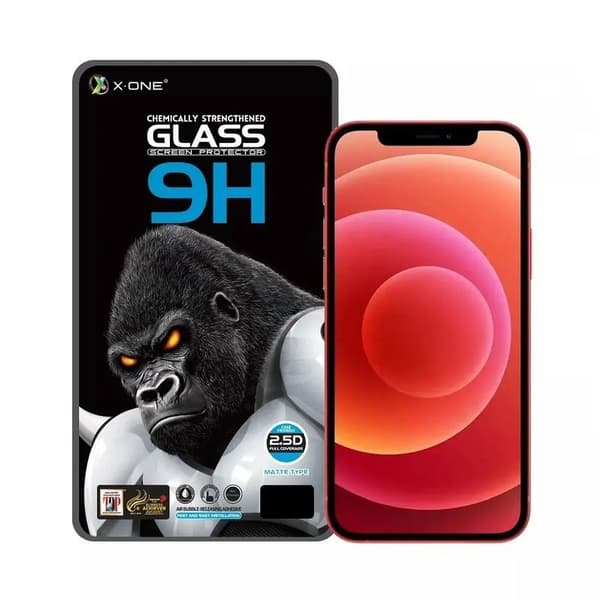 X-ONE Full Cover Ekstra Stærkt Mat Hærdet Glas - til iPhone 11 Pro (fuld lim) sort