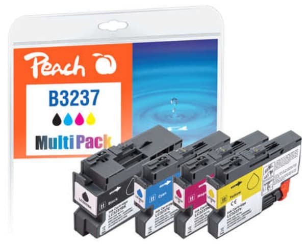 Peach 321008 blækpatron 4 stk Sort, Blå, Magenta, Gul