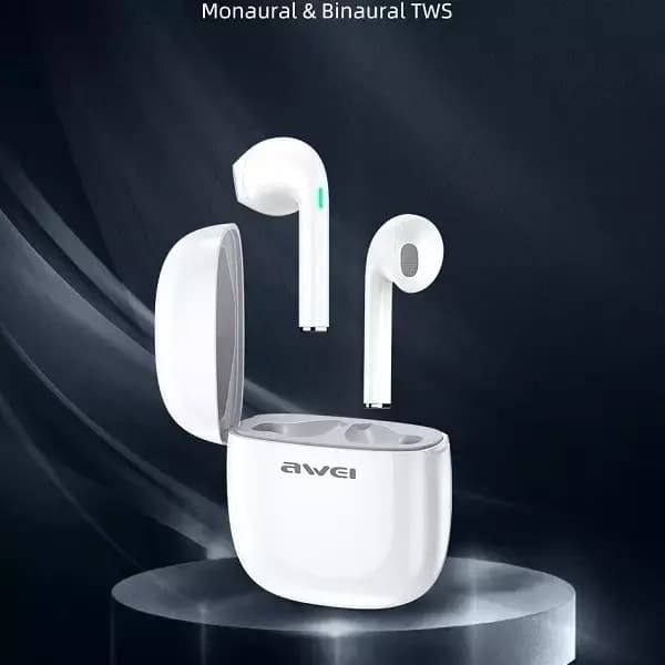 AWEI Bluetooth 5.0 T28 TWS Hörlursdocka Vit