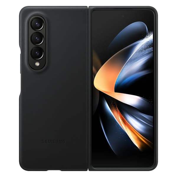 Samsung Lædercover Ægte Læder Samsung Galaxy Z Fold4 Sort (EF-VF936LBEGWW)
