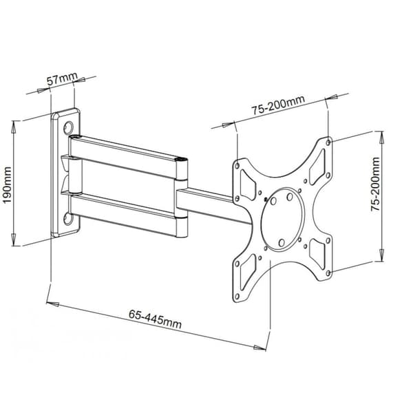 Techly Techly Väggfäste 19-37\" LCD/LED/Plasma 3 leder bicolour