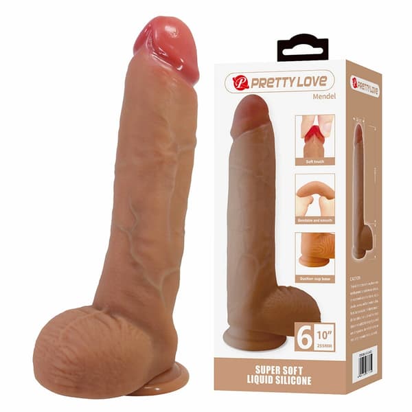 Pretty Love Mendel 10\" Superblød Flydende Silikone Dildo