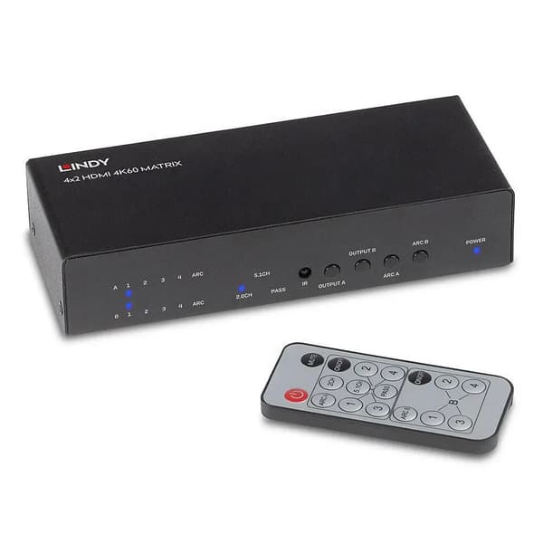 Lindy Matrix Switch, HDMI 2.0 18Gbps, HDCP 2.2