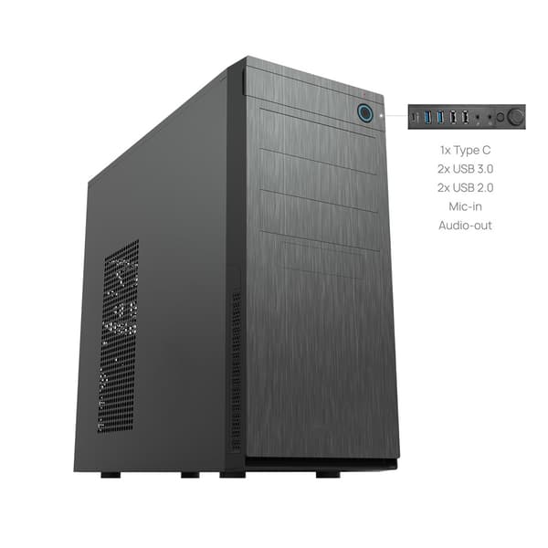 Kotelo|Chieftec|HC-10B-op|miditorni|ATX|microatx|miniITX|väri musta|HC-10B-op