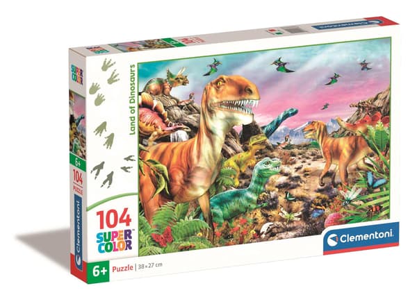 Palapeli 104 Super Color Dinosaurusten maa