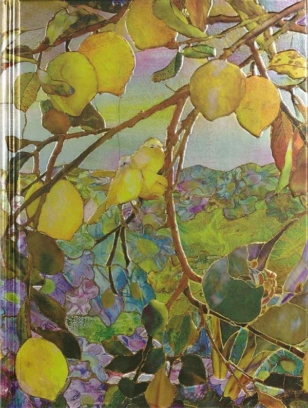 Notesbog syet Tiffany Citrontræ