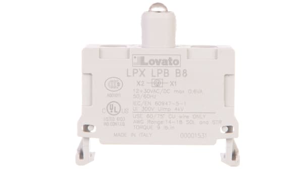 LED lampeholder hvid 12-30V AC/DC LPXLPBB8