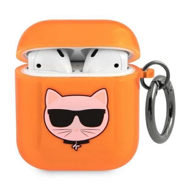 Karl Lagerfeld Choupette-etui til AirPods 1/2 – Orange