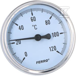 TERMOMETER 63 MM 1/2\" AKSIAL 0-120OC