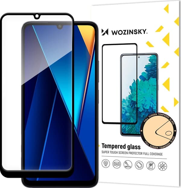 Wozinsky Full Glue Hærdet Glas med Sort Ramme til Xiaomi POCO C65/Redmi 13C