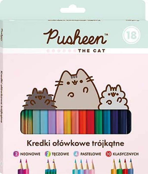 Trekantede blyanter 18 farver Pusheen Majewski