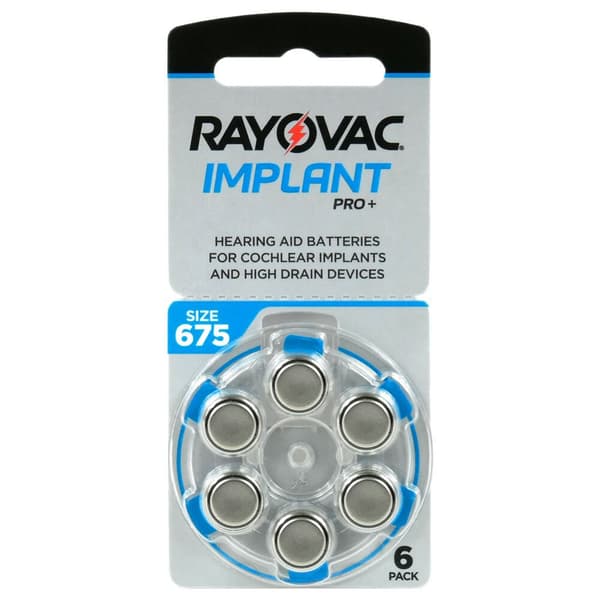 675 - 6BL RAYOVAC IMPL.PRO+ HØREAPPARATBATTERI
