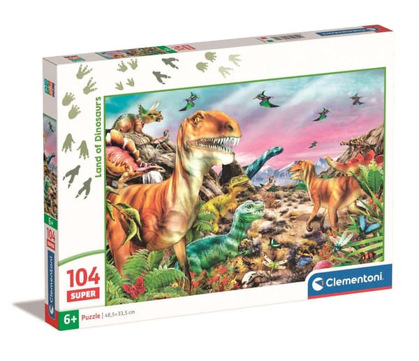 Palapeli 104 Super Color Dinosaurusten maa