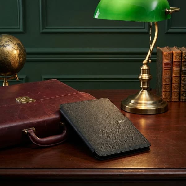 Bogomslag sort etui til Kindle Paperwhite 1/2/3 med dvalefunktion og elegant finish