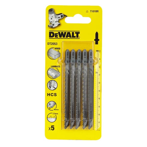 Dewalt sticksågsblad typ T HCS100x73mm 2,5mm 5st för trä - DT2053