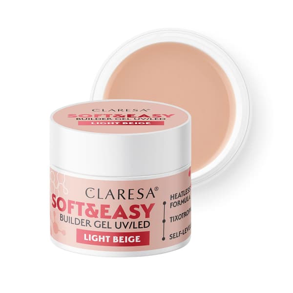 Claresa byggelak Soft&Easy gel lys beige 12g