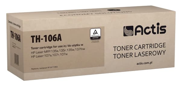 Tonerkassette Actis TH-106A Sort Erstatning for 106A (TH-106A)