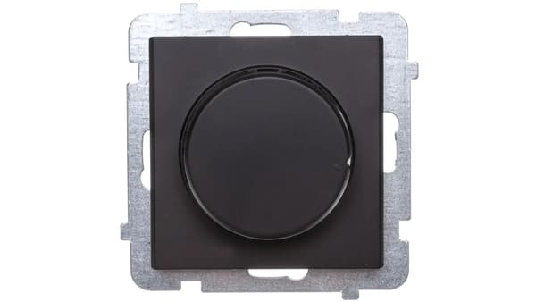 Ospel Sonata trykknap-lysdæmper tilpasset sort metallic og halogen (LP-8R/m/33)