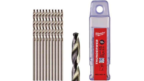 HSS-G TIN metalbor 1,5x18/40mm 10 stk. Thunderweb MILWAUKEE
