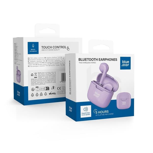 Bluestar langattomat Bluetooth TWS FI7 -kuulokkeet, violetti