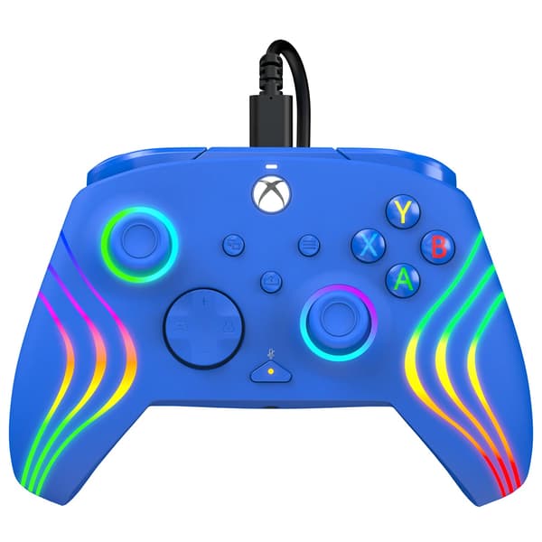 PDP XBOX TRÅDBUNDEN KONTROLL AFTERGLOW WAVE BLÅ