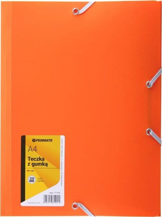 Mappe med elastik A4 PP-101 orange PENMATE