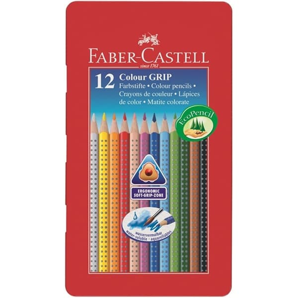 Faber-Castell Kritor Grip 2001 metallförpackning 12 delar
