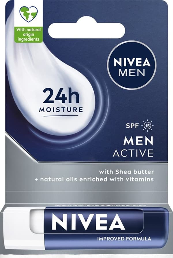 NIVEA MEN Sheasmör Läppstift SPF 15 Active 4,8 g