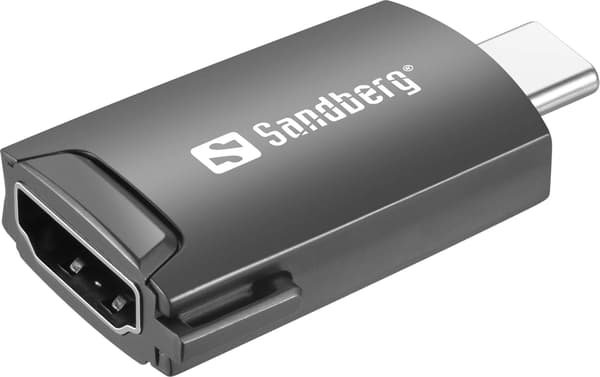 Sandberg USB-C–HDMI-sovitin USB-C–HDMI-sovitin, USB-C, HDMI, uros/naaras, musta