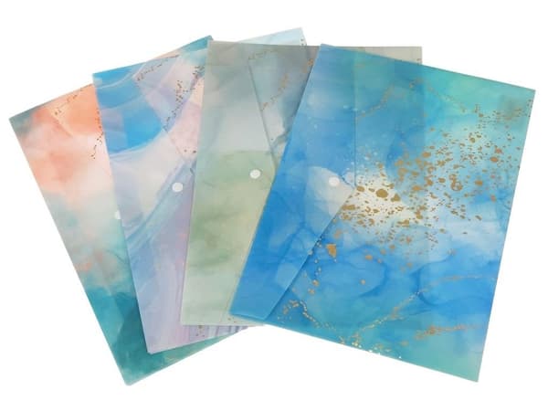 A4 plastikmappe fastgjort med nitte (12 stk)