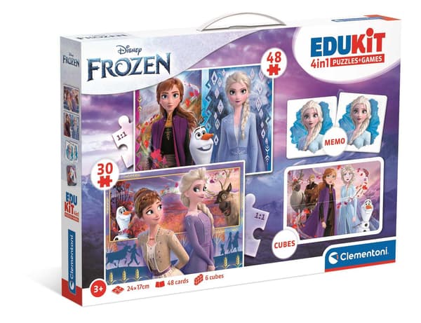 Puslespil 48 + 36 + Memo + 6 klodser Edukit Frozen
