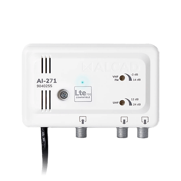 Intern antennförstärkare 2 utgångar LTE700 AI-271 ALCAD