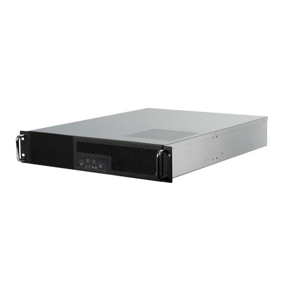 SilverStone RM23-502 Rackmonterat serverchassi, ATX, USB 3.0 - 2U - svart