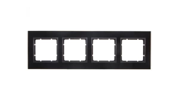 Berker 4-fags ramme B.7 antracit glas (10146616)