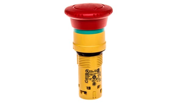 Säkerhetsknapp 22mm 2R IP54 med rotation XB7NS8444