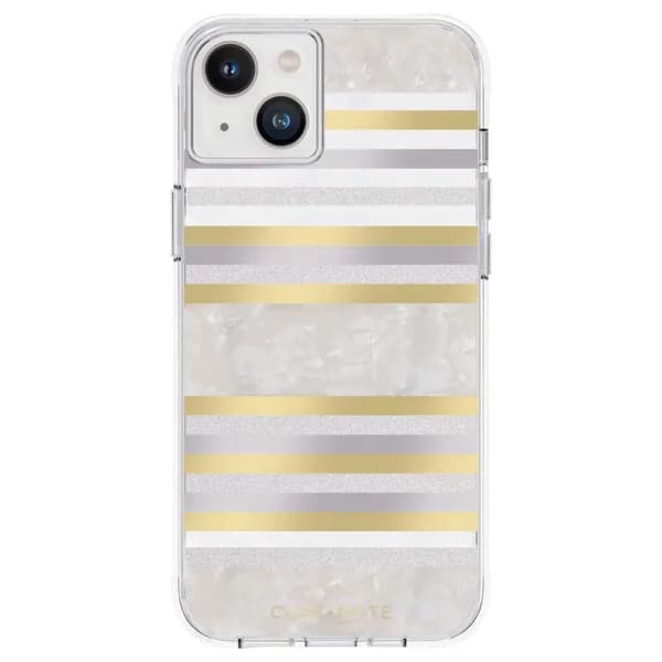 Case-Mate Pearl Stripes MagSafe - iPhone 14 Plus Cover Dekoreret Perlestriber