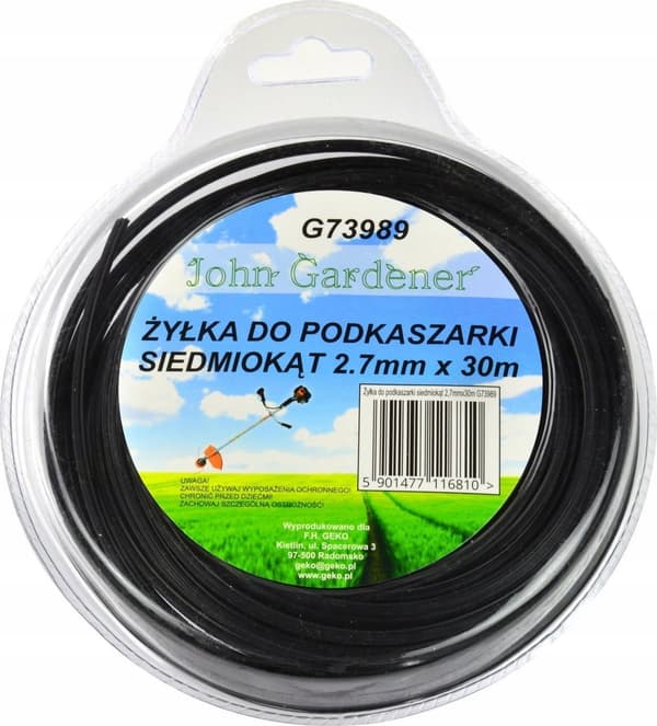 Sekskantet trimmerline 2,7mmx30m (10/40)