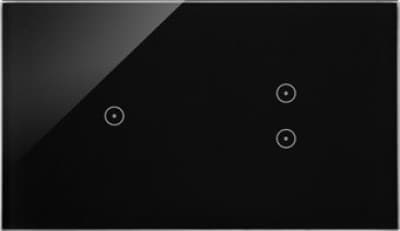 Simon Touch Ramme Touchpanel S54 Touch, 2 Moduler, 1 Touchboks + 2 Vertikale Touchfelter, Lava Armaturer DSTR213/73