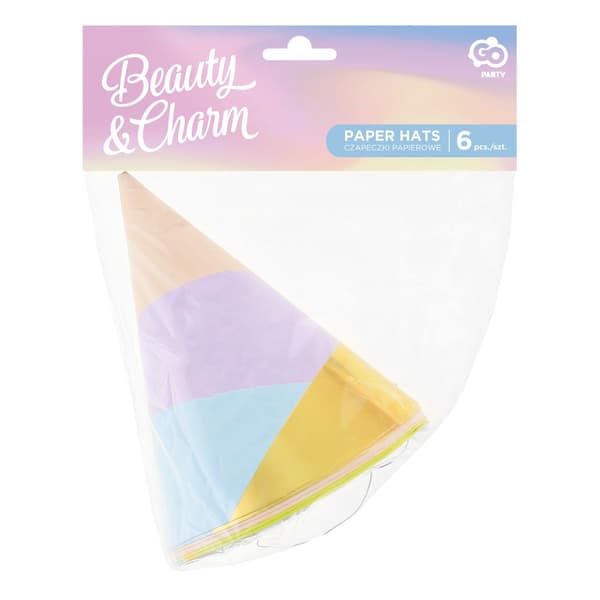 GoDan Pastel Party Papirhatte 6 stk Godan