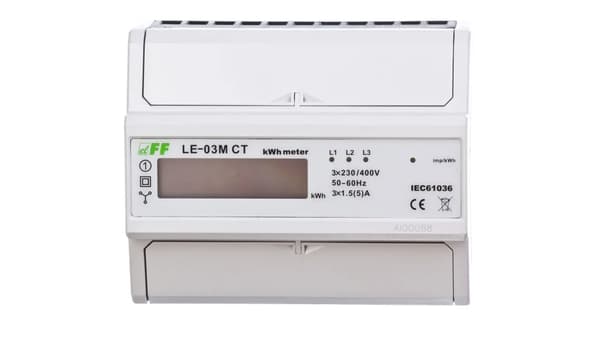 F&F Trefas elmätare med programmerbar box RS-485 MODBUS LCD cl.1 LE-03M-CT
