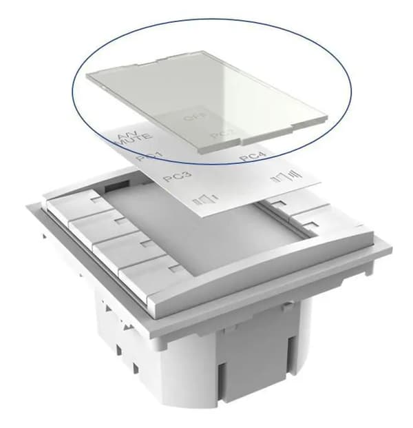 Vivolink VLCP8B-PLEXIGLASS trykknap panel Hvid