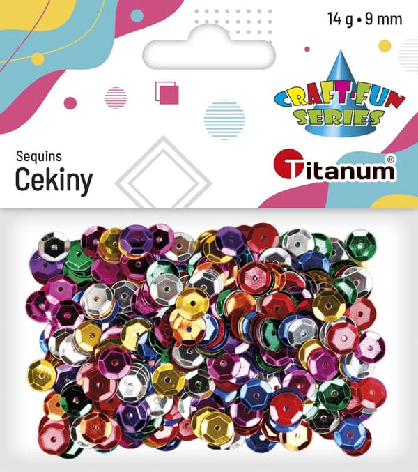Runda paljetter 9mm mix 14g