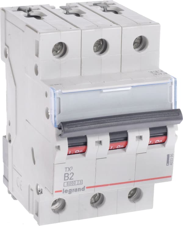 Legrand Sidobrytare 3P B 2A 6kA AC S303 TX3 (403395)