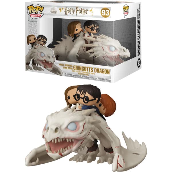 POP figur Harry Potter Gringotts Drage med Harry, Ron og Hermione