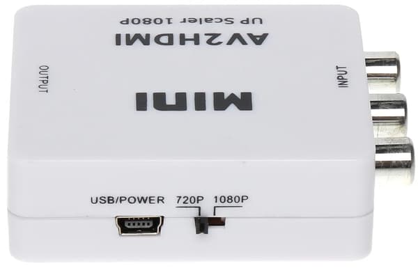 AV-sovitin RCA (Cinch) x3 - HDMI valkoinen (AV/HDMI)