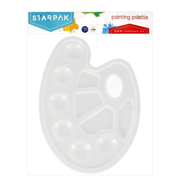 Oval målarpalett vit 30cm