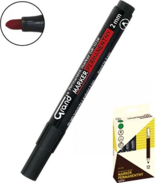 Permanent marker GR-103R sort (12 stk) GRAND