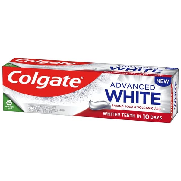 Colgate Tandkräm Advanced White - Bakpulver & Vulkanaska 75ml