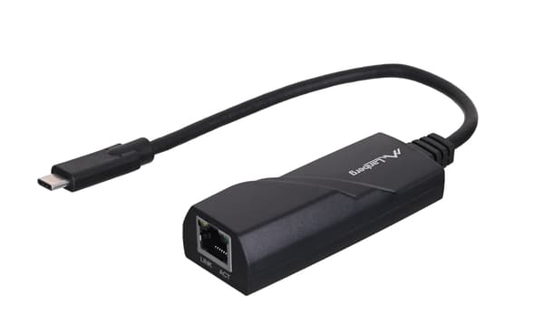 USB C- RJ45 verkkoadapteri Lanberg NC-1000-02 Musta 0,15 m