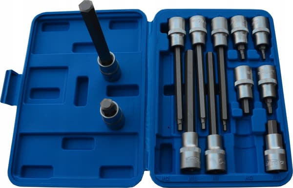 SATRA Hylsnycklar LÅNG HEX 1/2\" 12st.